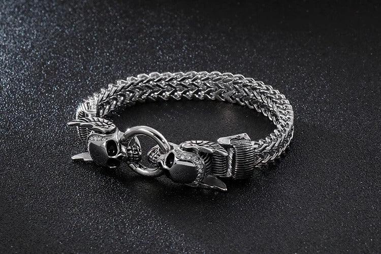 Gothic Skull Bracelet for Men - Punk Jewelry - Buylaand