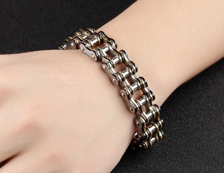 Stainless Steel 15mm Biker Link Bracelet - Buylaand