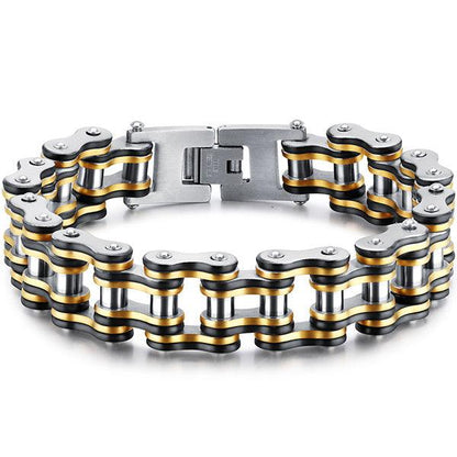 Stainless Steel 15mm Biker Link Bracelet - Buylaand