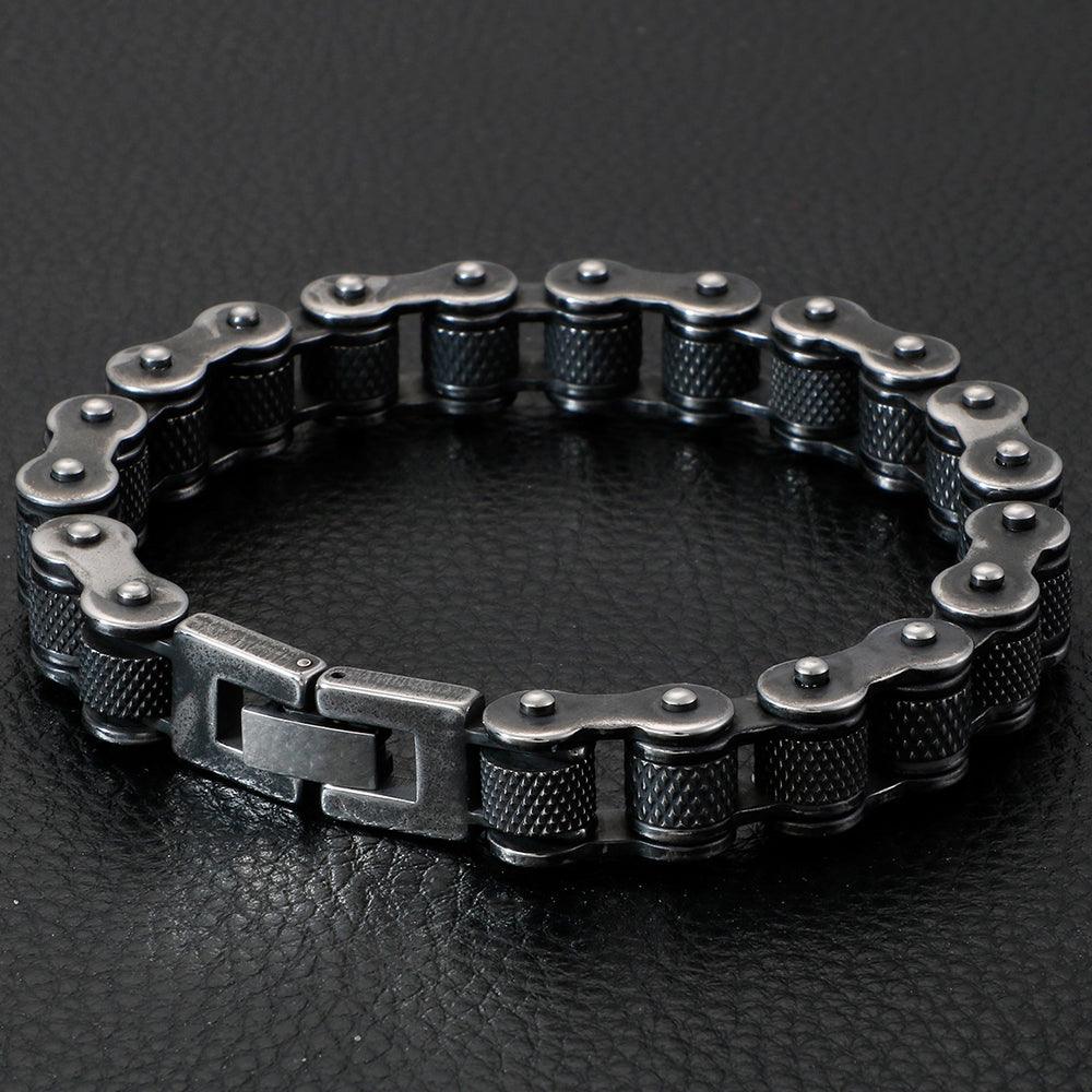 Retro Stainless Steel Motorcycle Chain Bracelet - Buylaand