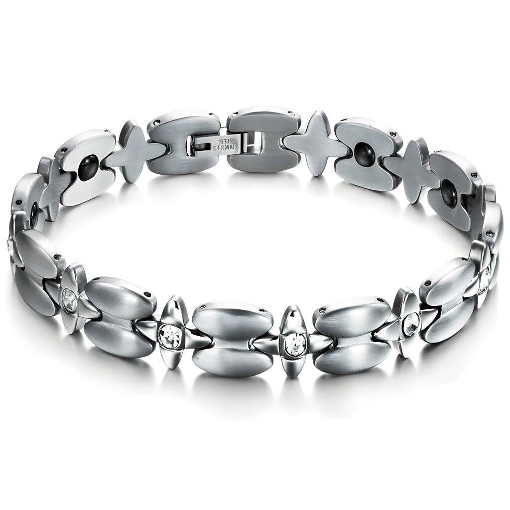 Stainless Steel Magnetic Therapy Bracelet for Women - Buylaand