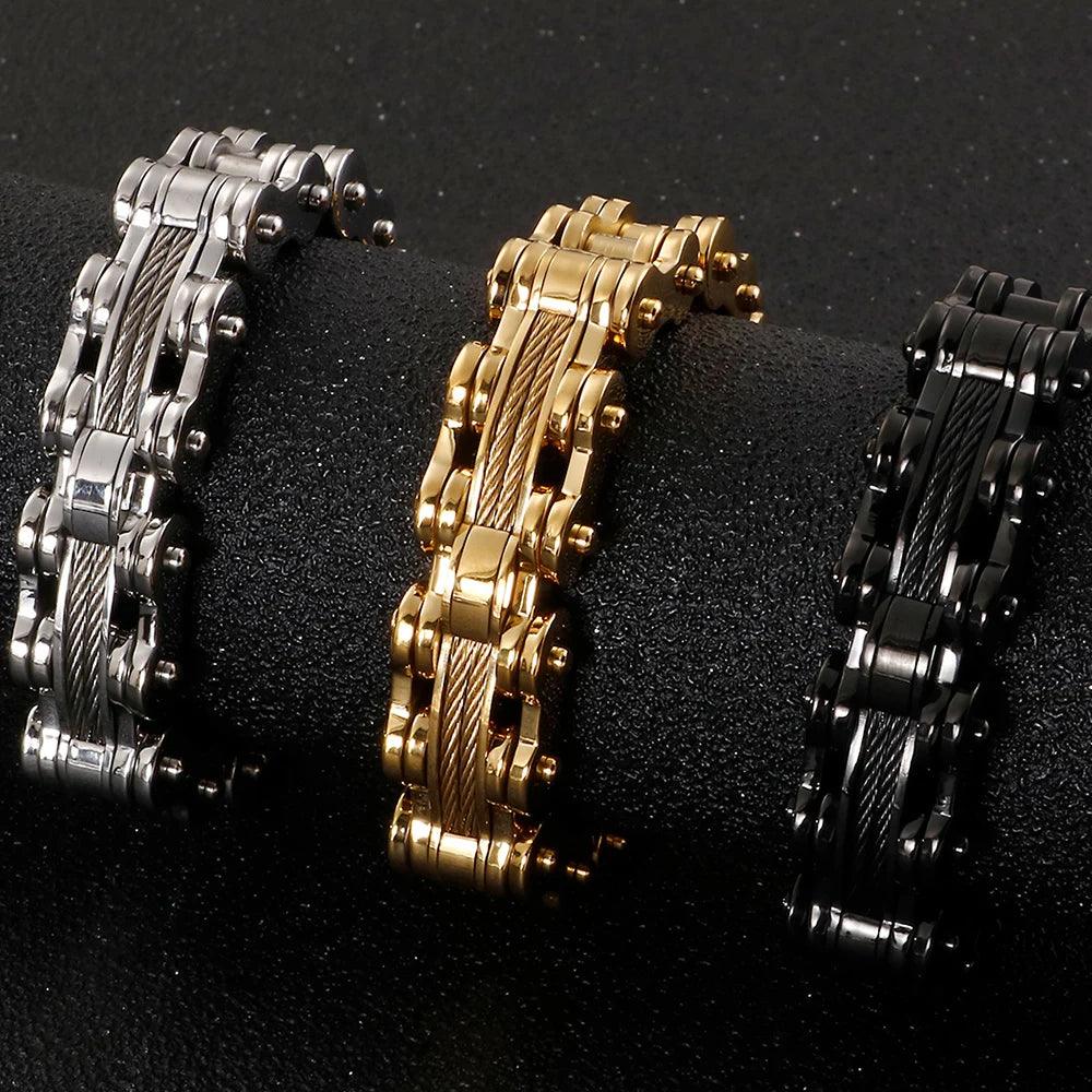 Men's 13MM Motorcycle Chain Bracelet - Buylaand