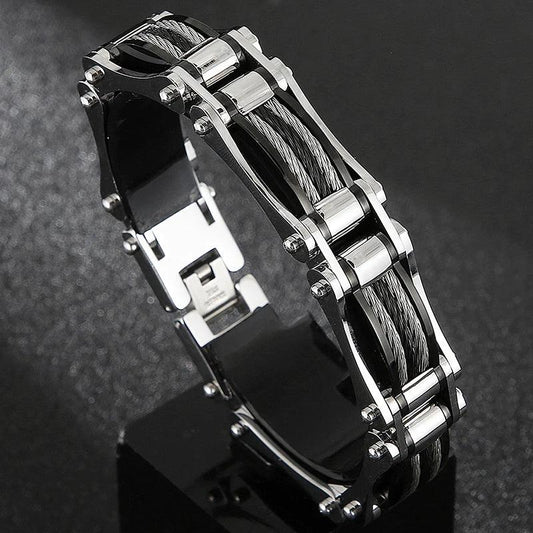 16MM Heavy Stainless Steel Twist Chain Bracelet - Buylaand