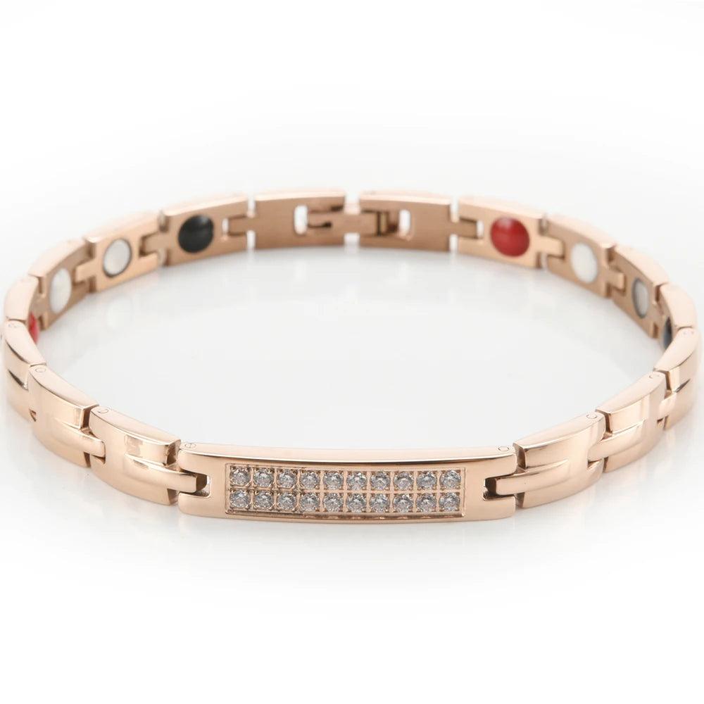 Stainless Steel Magnetic Therapy Bracelet For Women - Buylaand