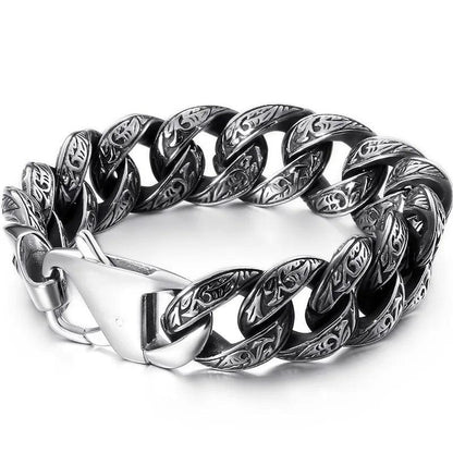 Heavy Stainless Steel Link Bracelet for Men - Buylaand