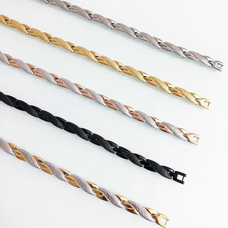 Stylish Rose Gold Magnetic Bracelet for Men & Women - Buylaand