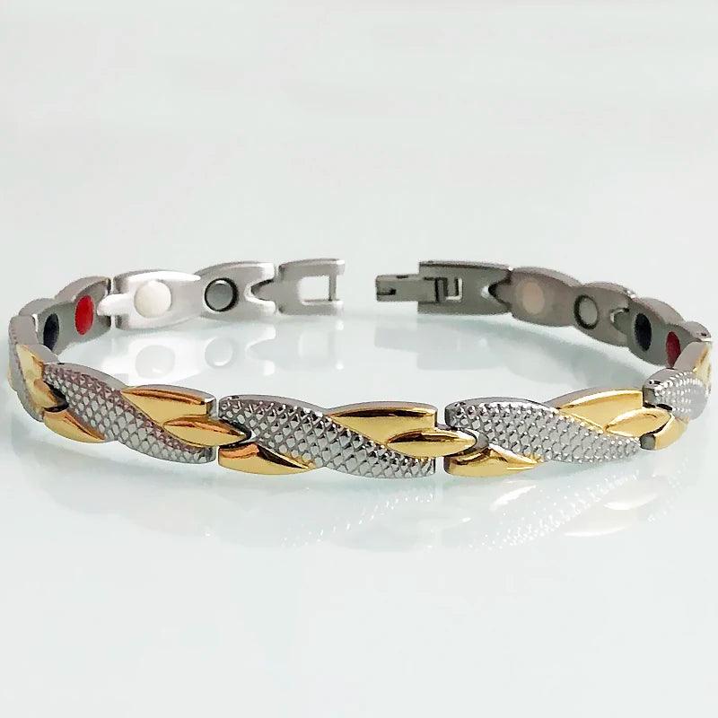 Stylish Rose Gold Magnetic Bracelet for Men & Women - Buylaand