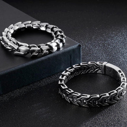 Heavy Stainless Steel Link Bracelet for Men - Buylaand