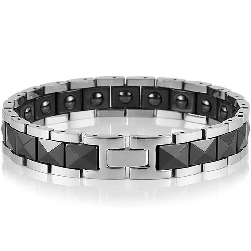 Magnetic Stone Therapy Bracelet for Men - Relief - Buylaand