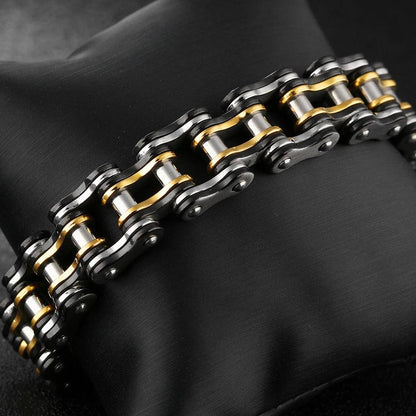 Stainless Steel 15mm Biker Link Bracelet - Buylaand