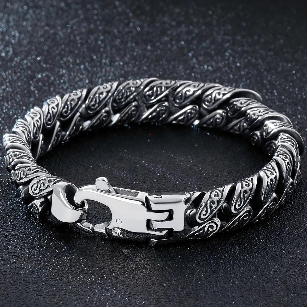 Heavy Stainless Steel Link Bracelet for Men - Buylaand