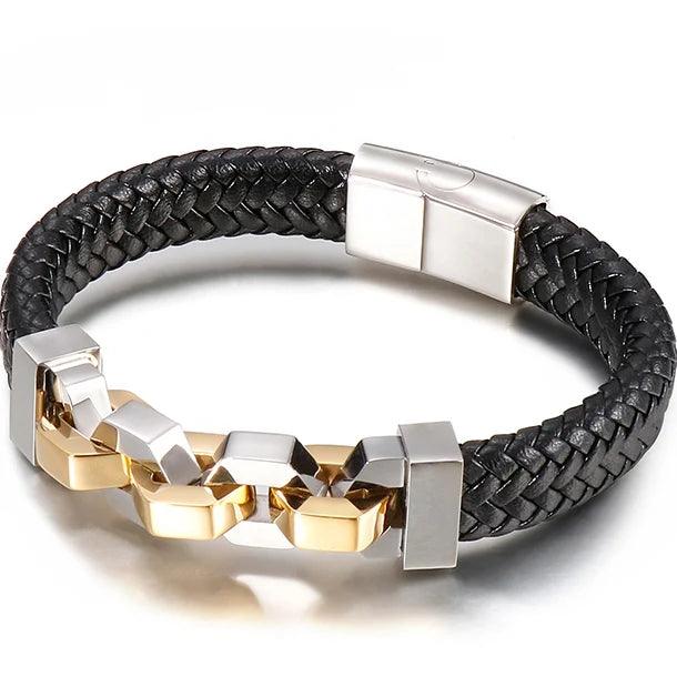 Stainless Steel & Leather Friendship Bracelets - Buylaand