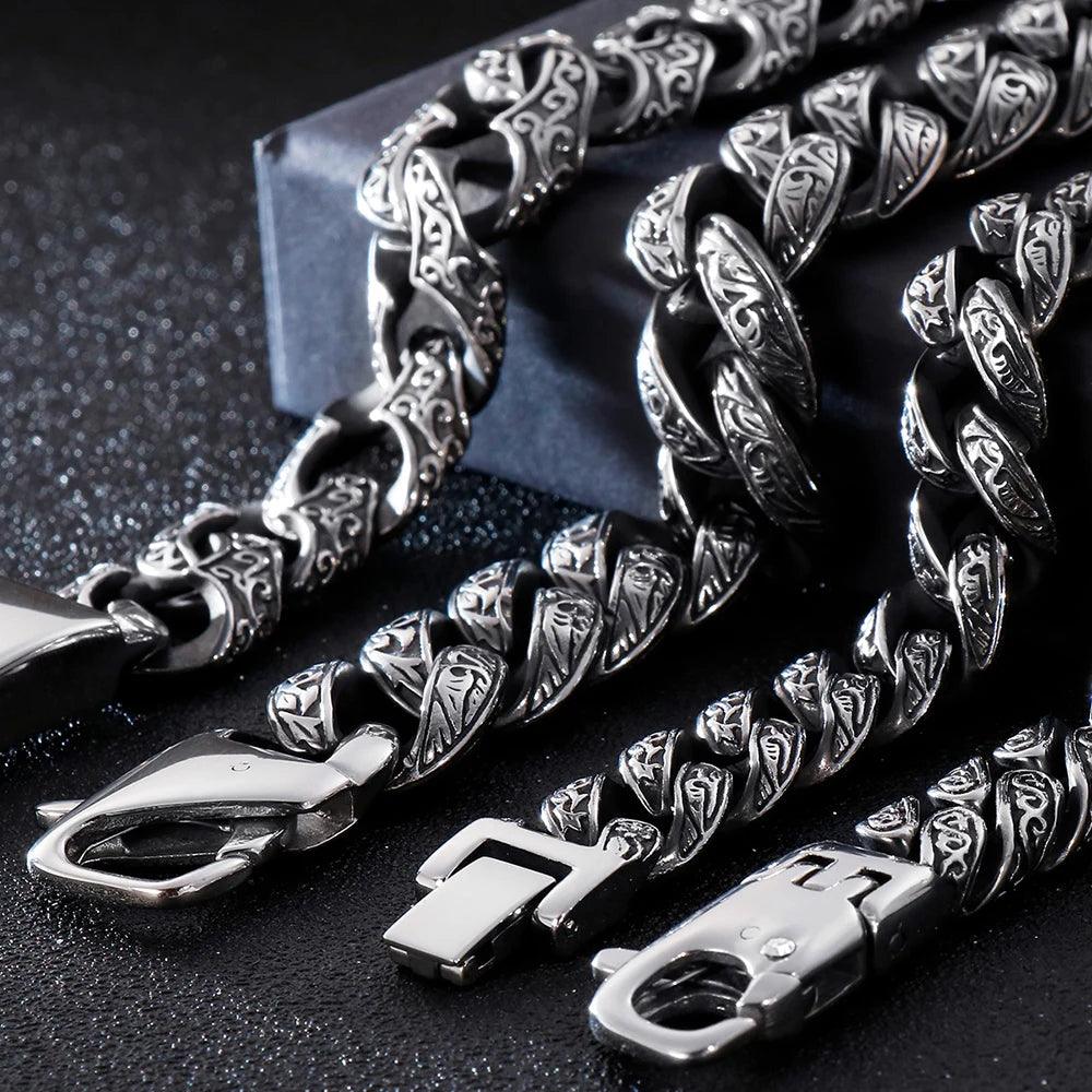 Heavy Stainless Steel Link Bracelet for Men - Buylaand