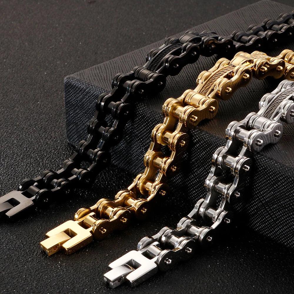 Men's 13MM Motorcycle Chain Bracelet - Buylaand