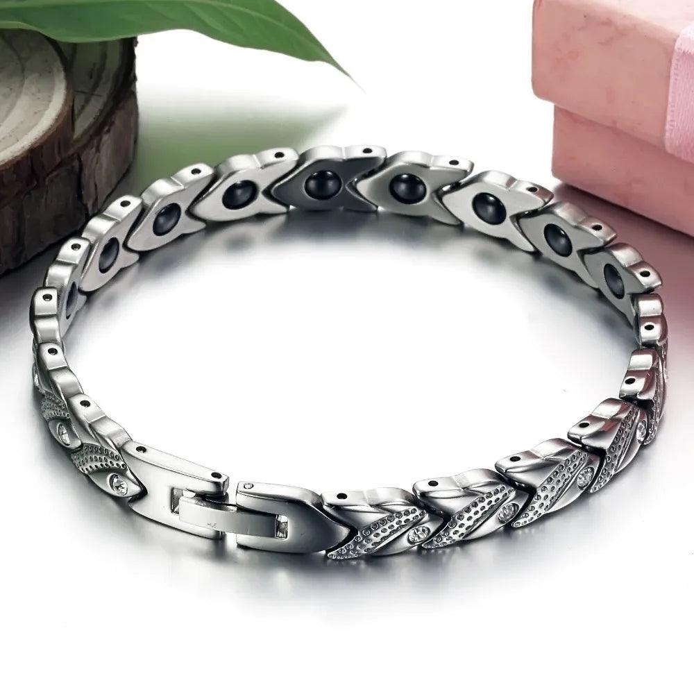 Magnetic Therapy Stainless Steel Women's Bracelet - Buylaand