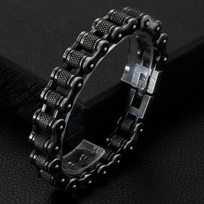 Retro Stainless Steel Motorcycle Chain Bracelet - Buylaand