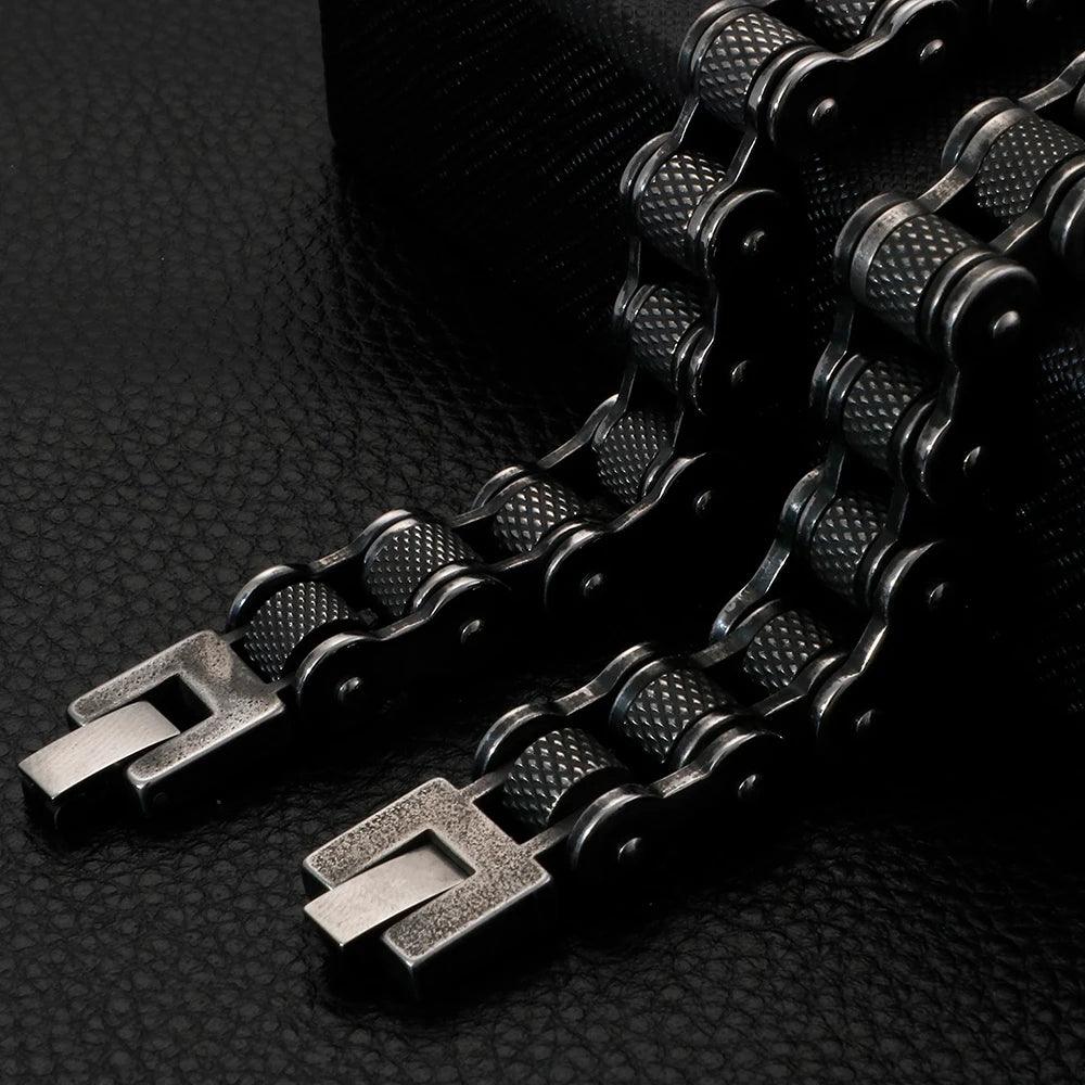 Retro Stainless Steel Motorcycle Chain Bracelet - Buylaand