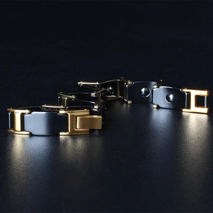 Gold Stainless Steel Magnetic Therapy Bracelet - Buylaand