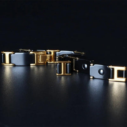 Gold Stainless Steel Magnetic Therapy Bracelet - Buylaand