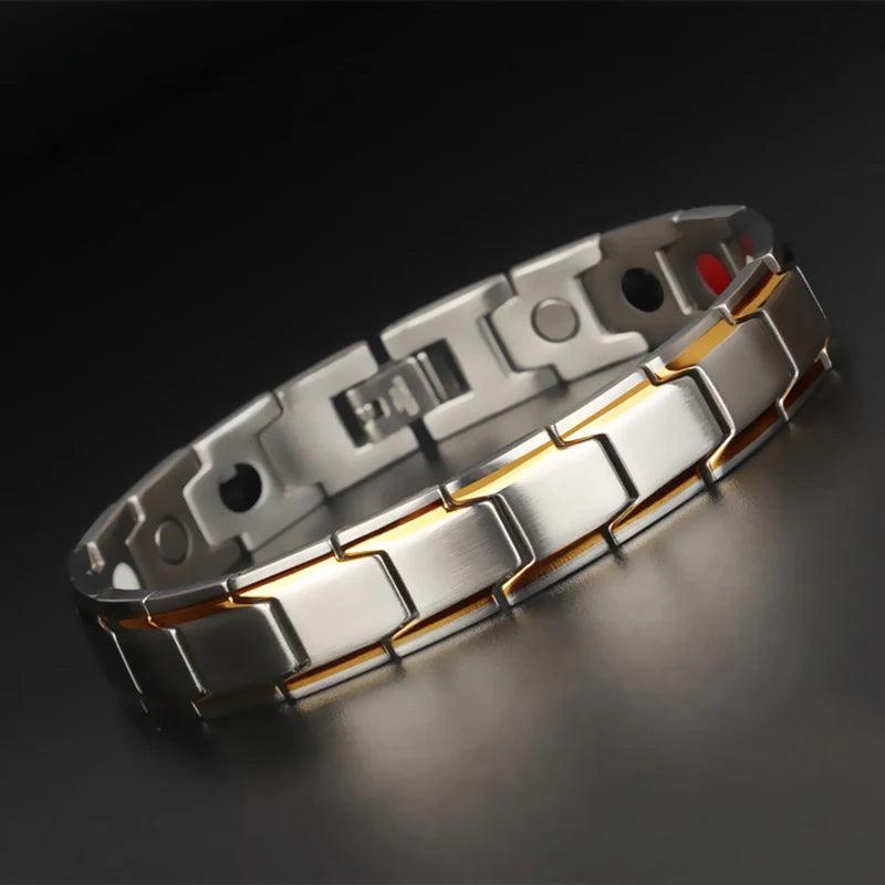 Magnetic Hologram Stainless Steel Bracelet for Men - Buylaand