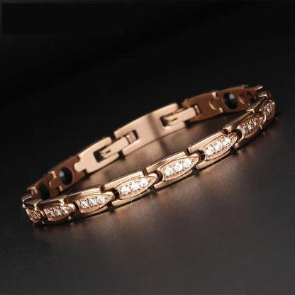 Rose Gold Magnetic Healing Bracelet for Women - Buylaand