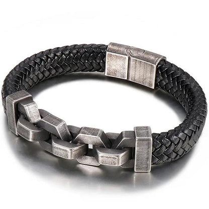 Stainless Steel & Leather Friendship Bracelets - Buylaand