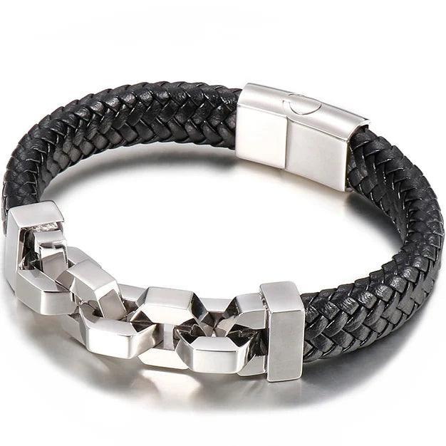 Stainless Steel & Leather Friendship Bracelets - Buylaand