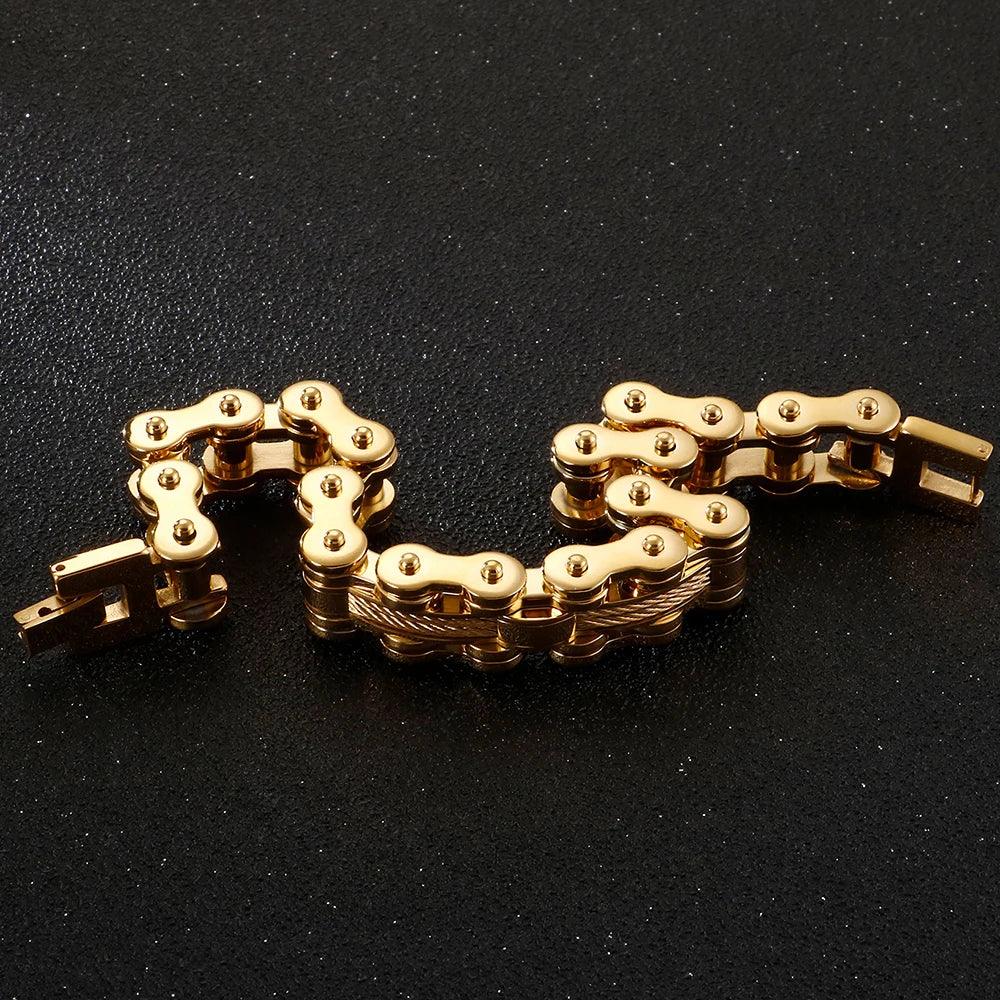 Men's 13MM Motorcycle Chain Bracelet - Buylaand