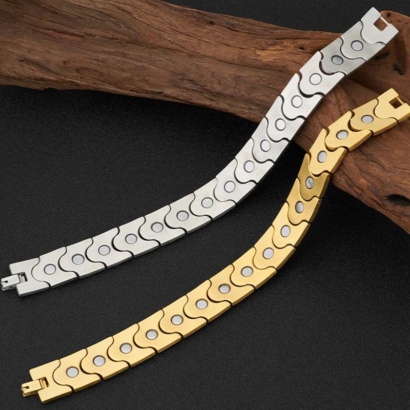 16mm Stainless Steel Magnetic Therapy Bracelet - Buylaand