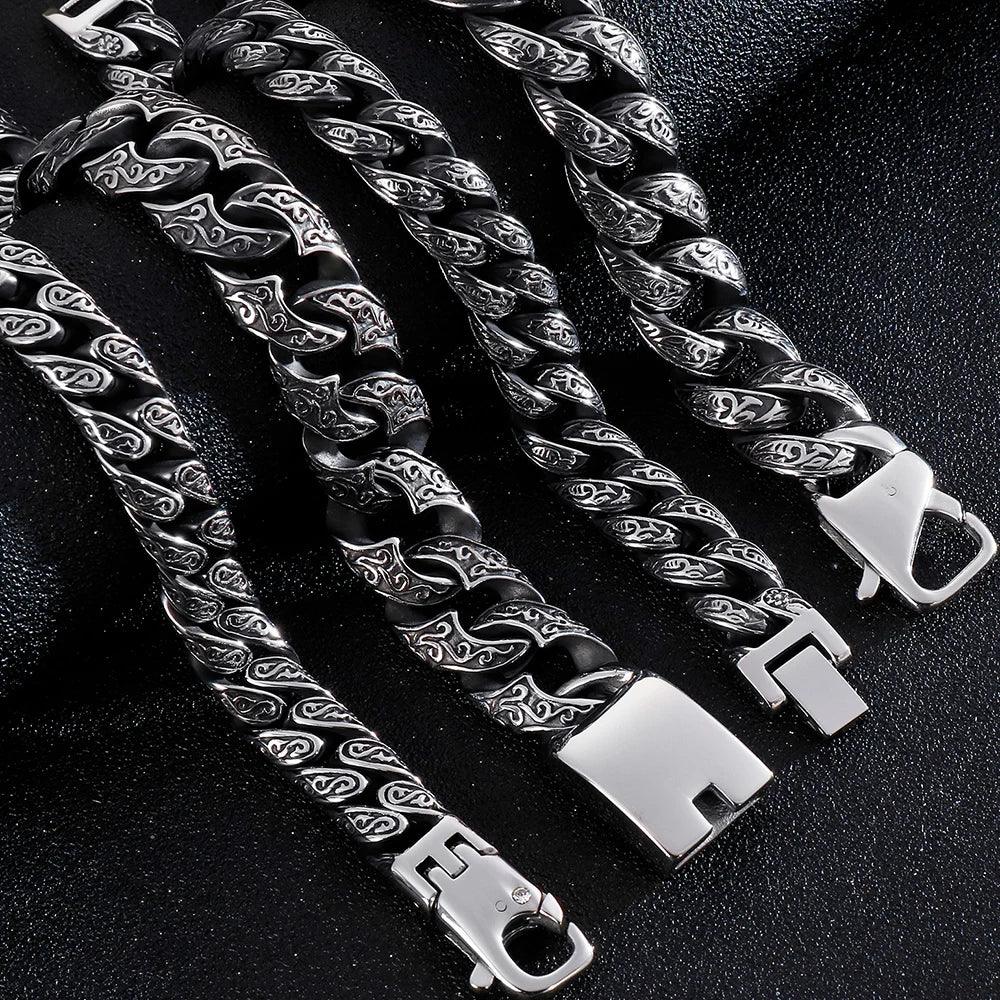 Heavy Stainless Steel Link Bracelet for Men - Buylaand