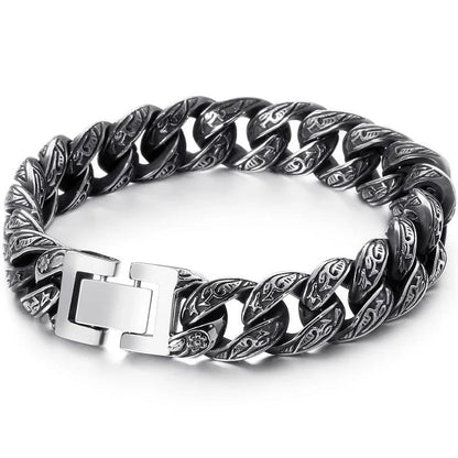 Heavy Stainless Steel Link Bracelet for Men - Buylaand