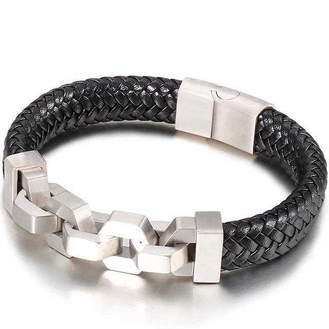 Stainless Steel & Leather Friendship Bracelets - Buylaand