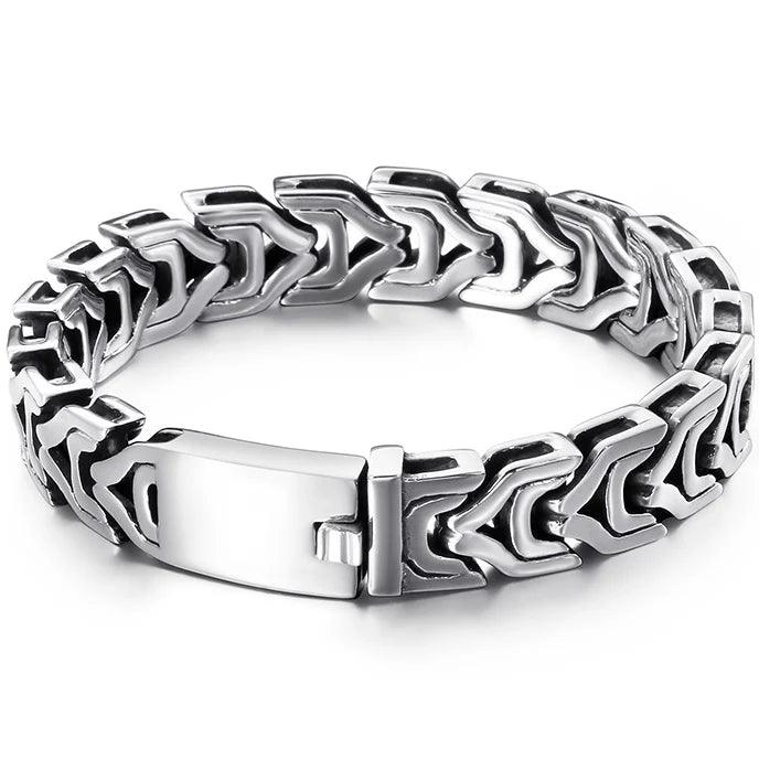 Heavy Stainless Steel Link Bracelet for Men - Buylaand