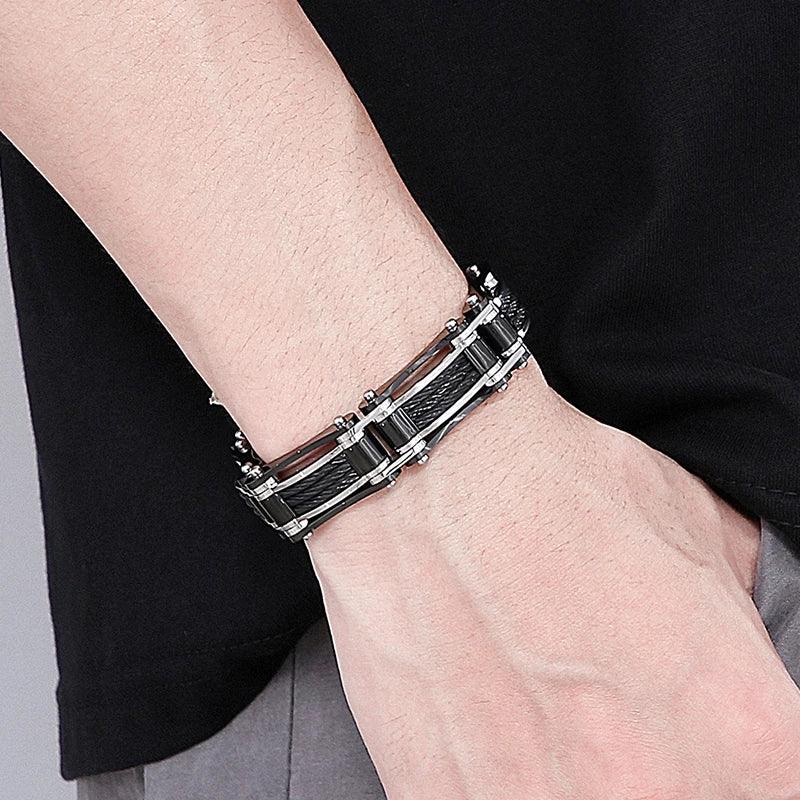 16MM Heavy Stainless Steel Twist Chain Bracelet - Buylaand