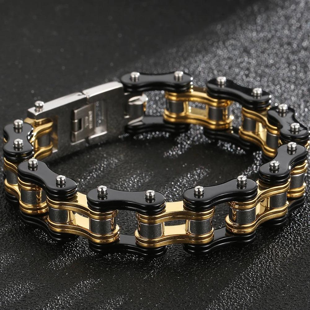 Men's 316L Stainless Steel Motorcycle Chain Bracelet - Buylaand