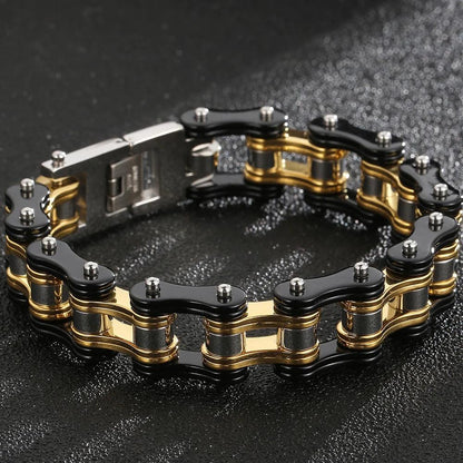 Men's 316L Stainless Steel Motorcycle Chain Bracelet - Buylaand