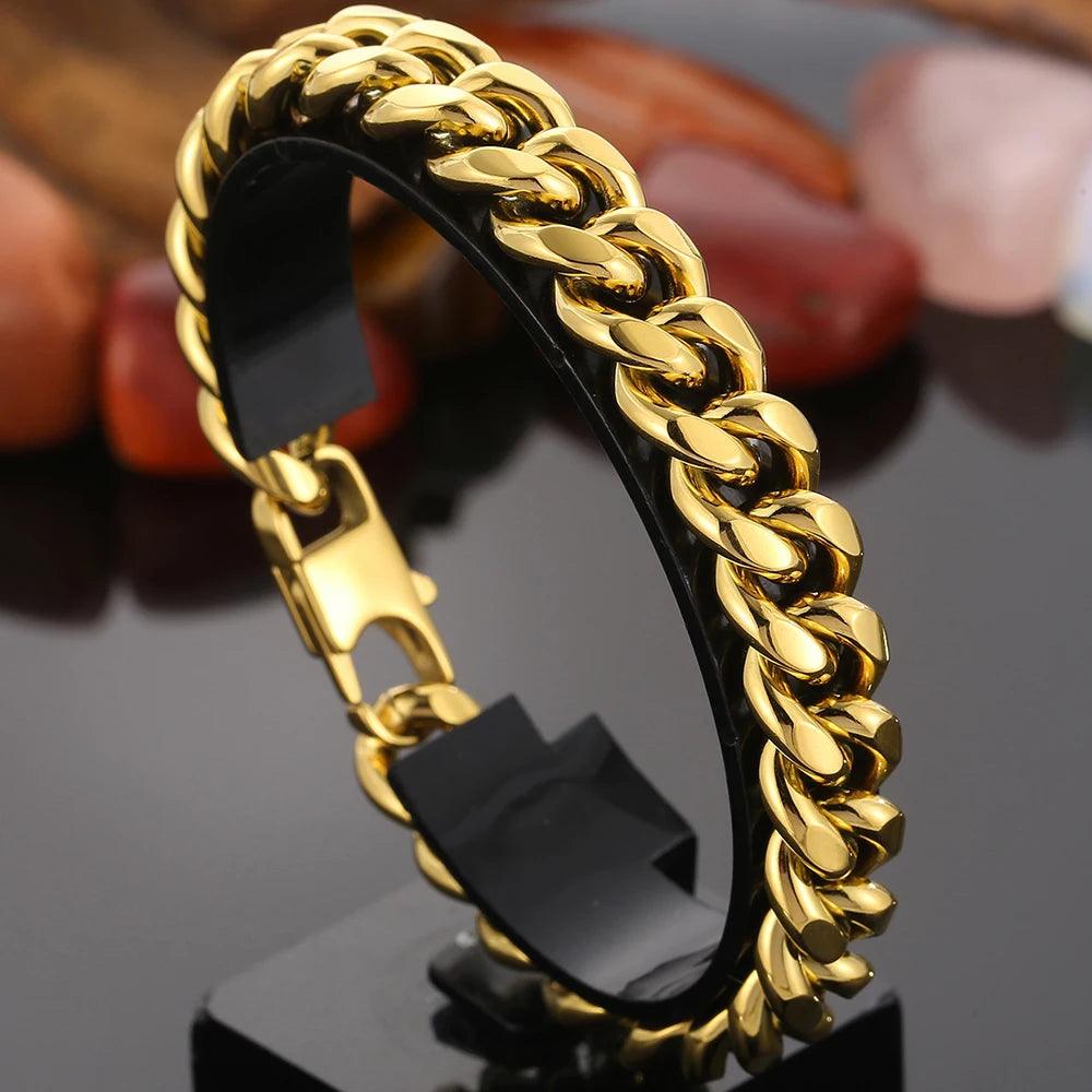 Stainless Steel Curb Link Chain Bracelet - Buylaand