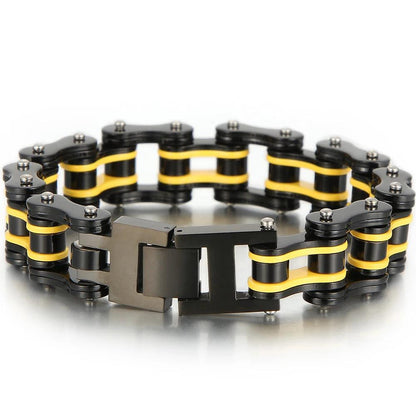 Men's 316L Stainless Steel Motorcycle Chain Bracelet - Buylaand