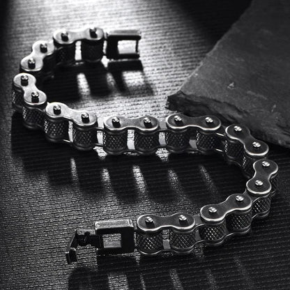 Punk Rock 11MM Width Stainless Steel Chain Bracelet - Buylaand