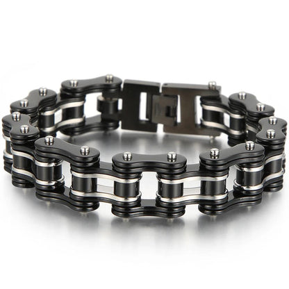 Men's 316L Stainless Steel Motorcycle Chain Bracelet - Buylaand