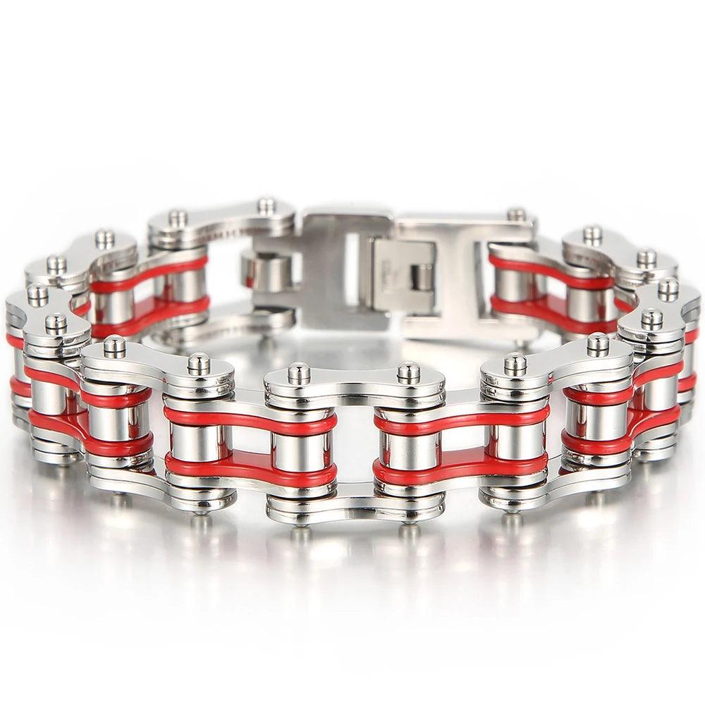 Men's 316L Stainless Steel Motorcycle Chain Bracelet - Buylaand