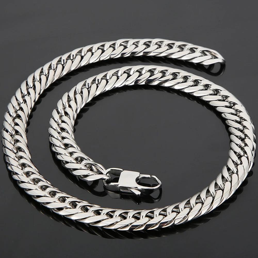 Gold Curb Chain Necklace for Men - 11MM Width - Buylaand