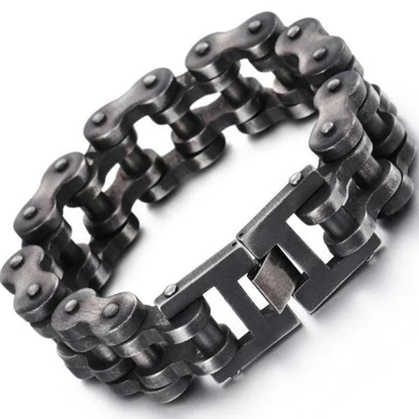 Punk Rock 22MM Stainless Steel Bike Chain Bracelet - Buylaand