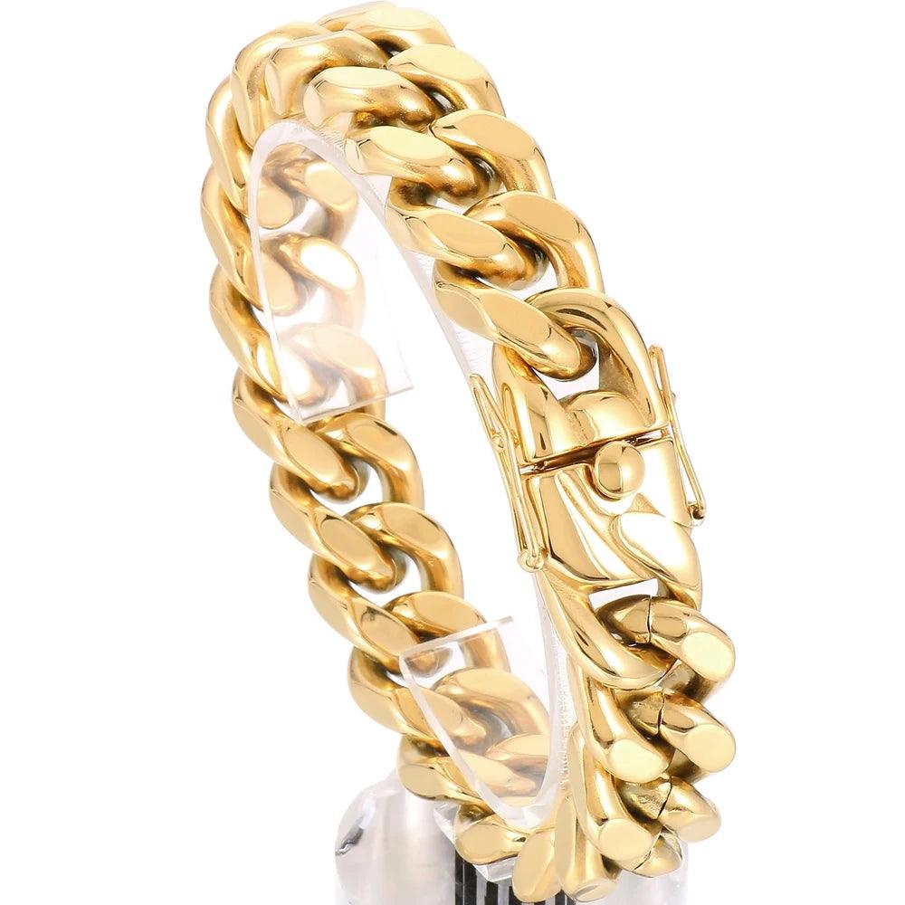 Stainless Steel Curb Chain & Bracelet for Men - Buylaand