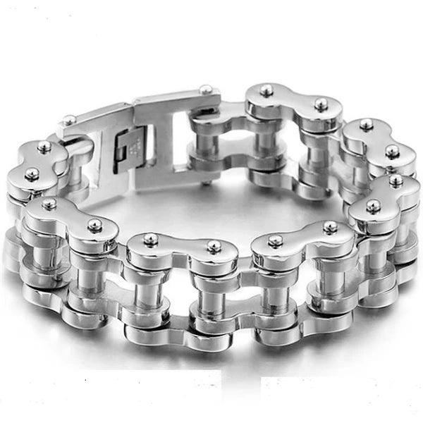 Punk Rock 22MM Stainless Steel Bike Chain Bracelet - Buylaand