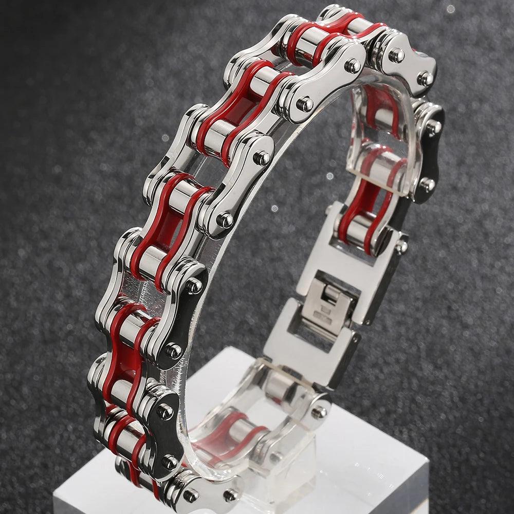 Men's 316L Stainless Steel Motorcycle Chain Bracelet - Buylaand