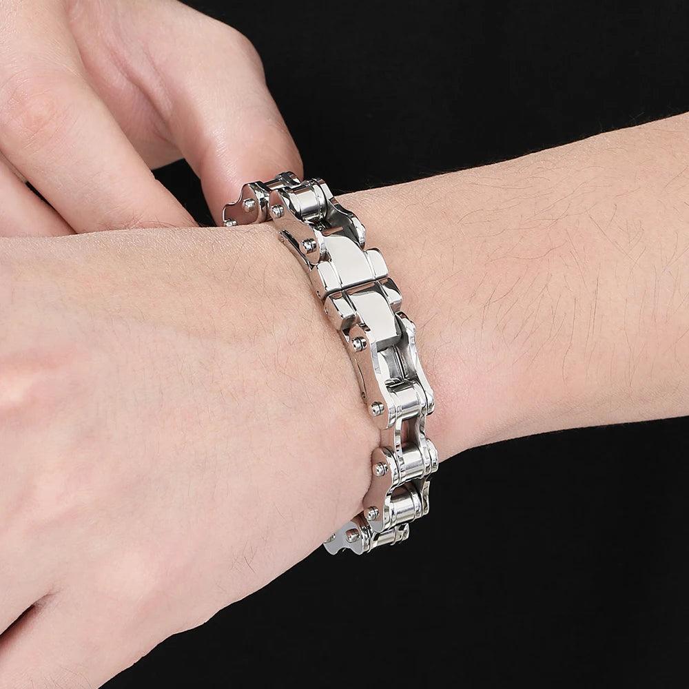 Men's Punk Rock 316L Stainless Steel Bracelet - Buylaand