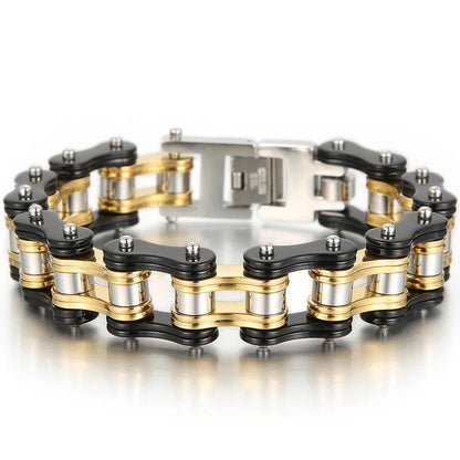 Men's 316L Stainless Steel Motorcycle Chain Bracelet - Buylaand