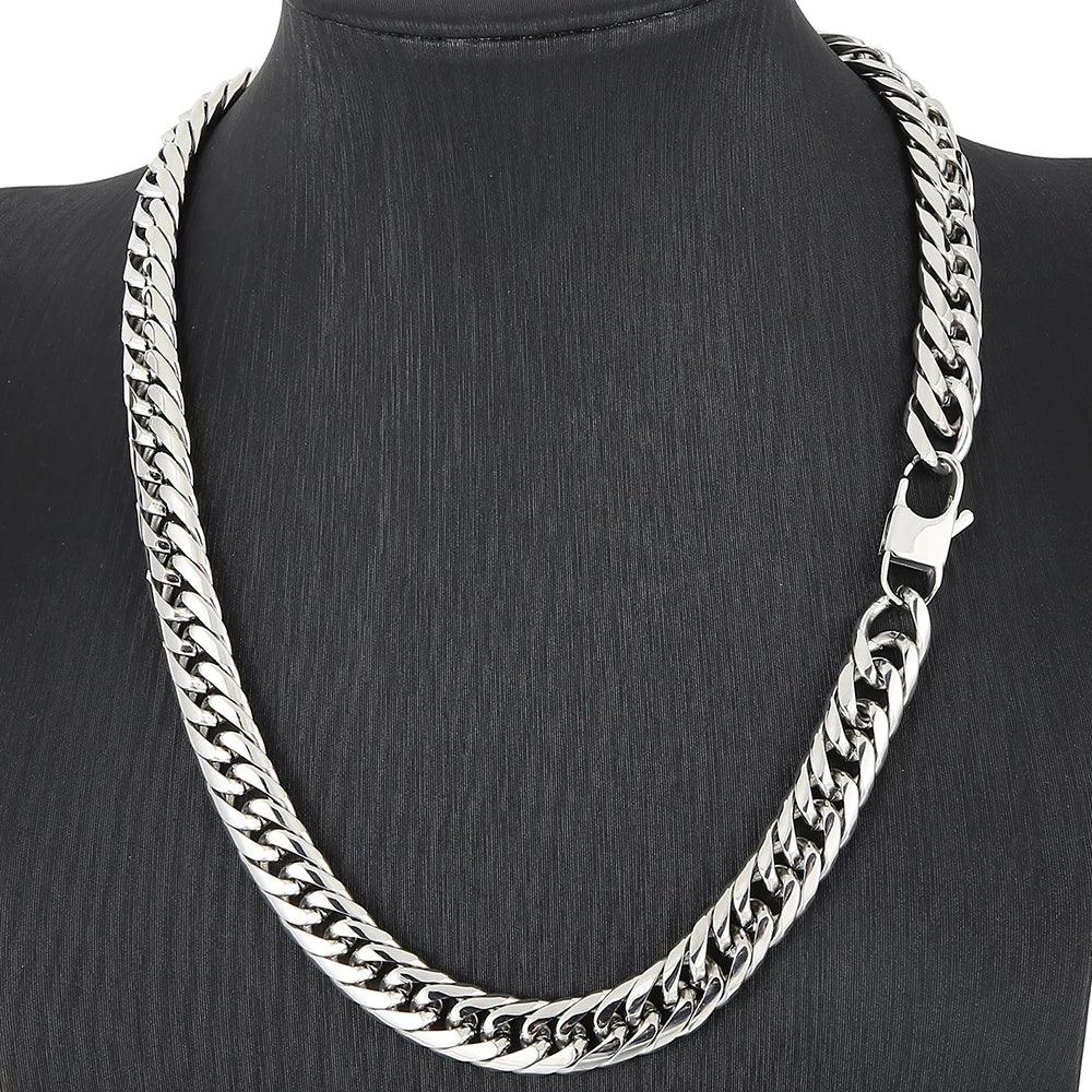 Gold Curb Chain Necklace for Men - 11MM Width - Buylaand