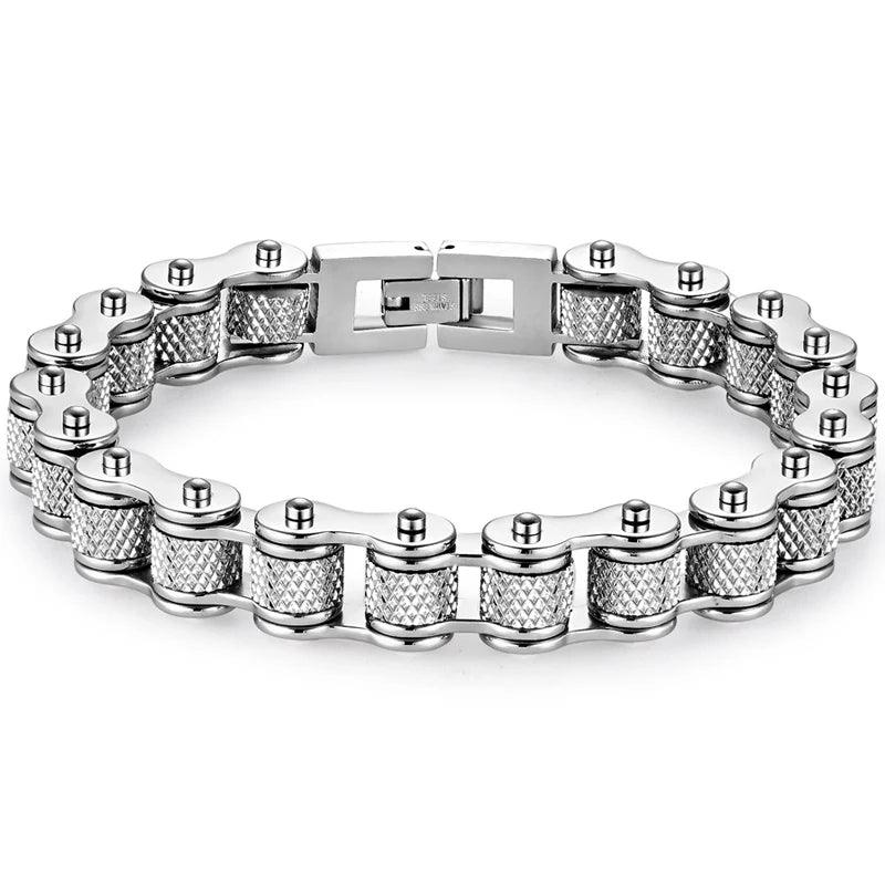 Punk Rock 11MM Width Stainless Steel Chain Bracelet - Buylaand